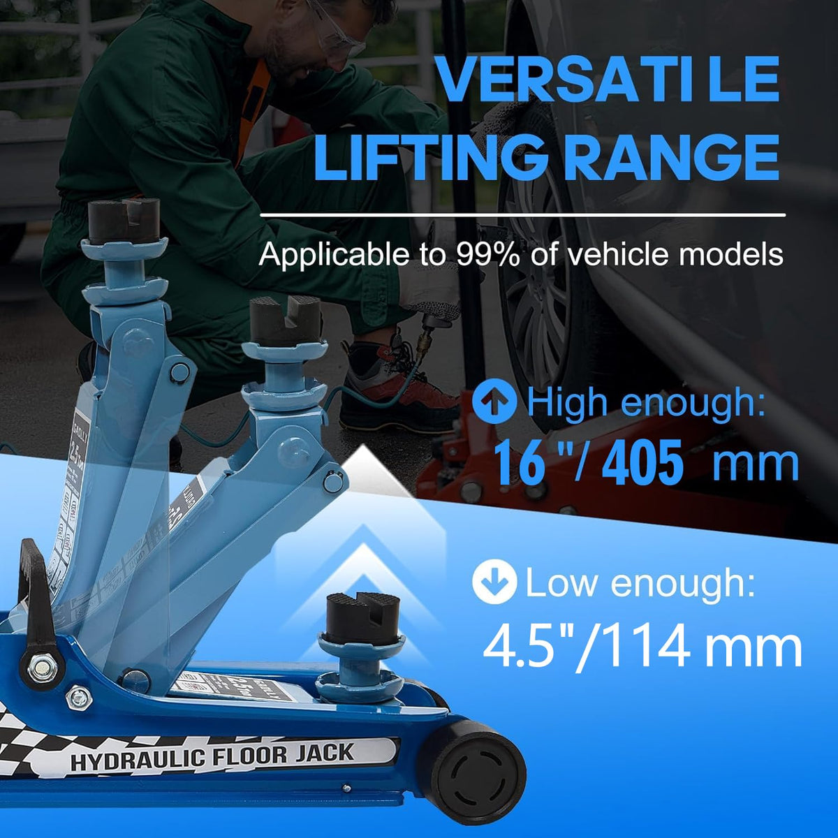 2.5 Ton Low Profile Steel Floor Jack T1406