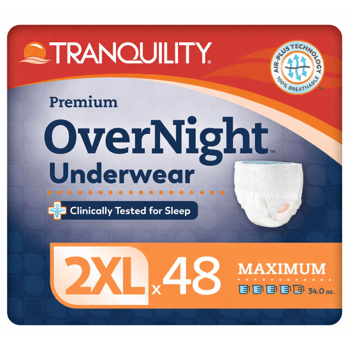2XL Disposable Absorbent Underwear 48 Count Z50125