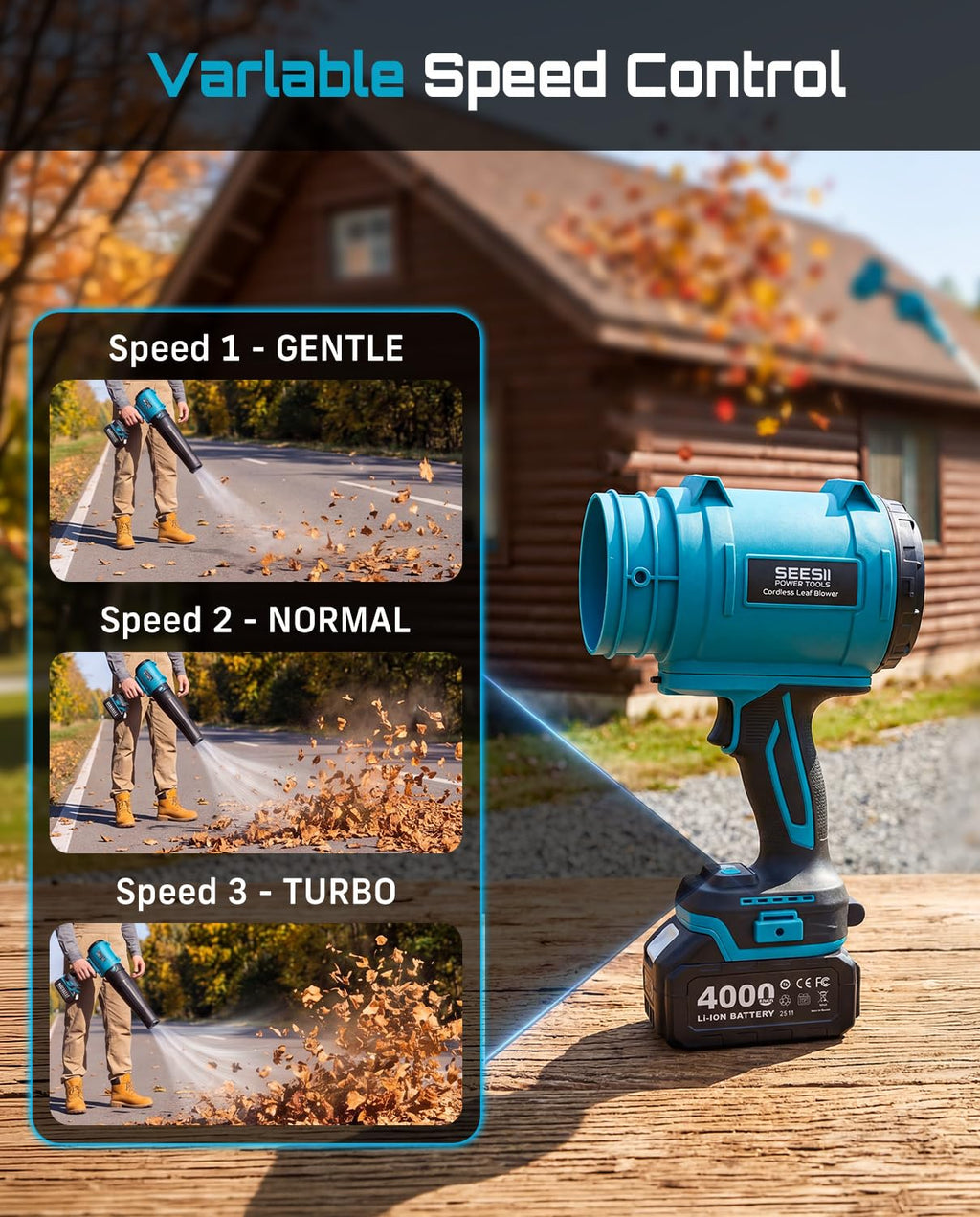 Cordless Leaf Blower 700CFM/200MPH R8051