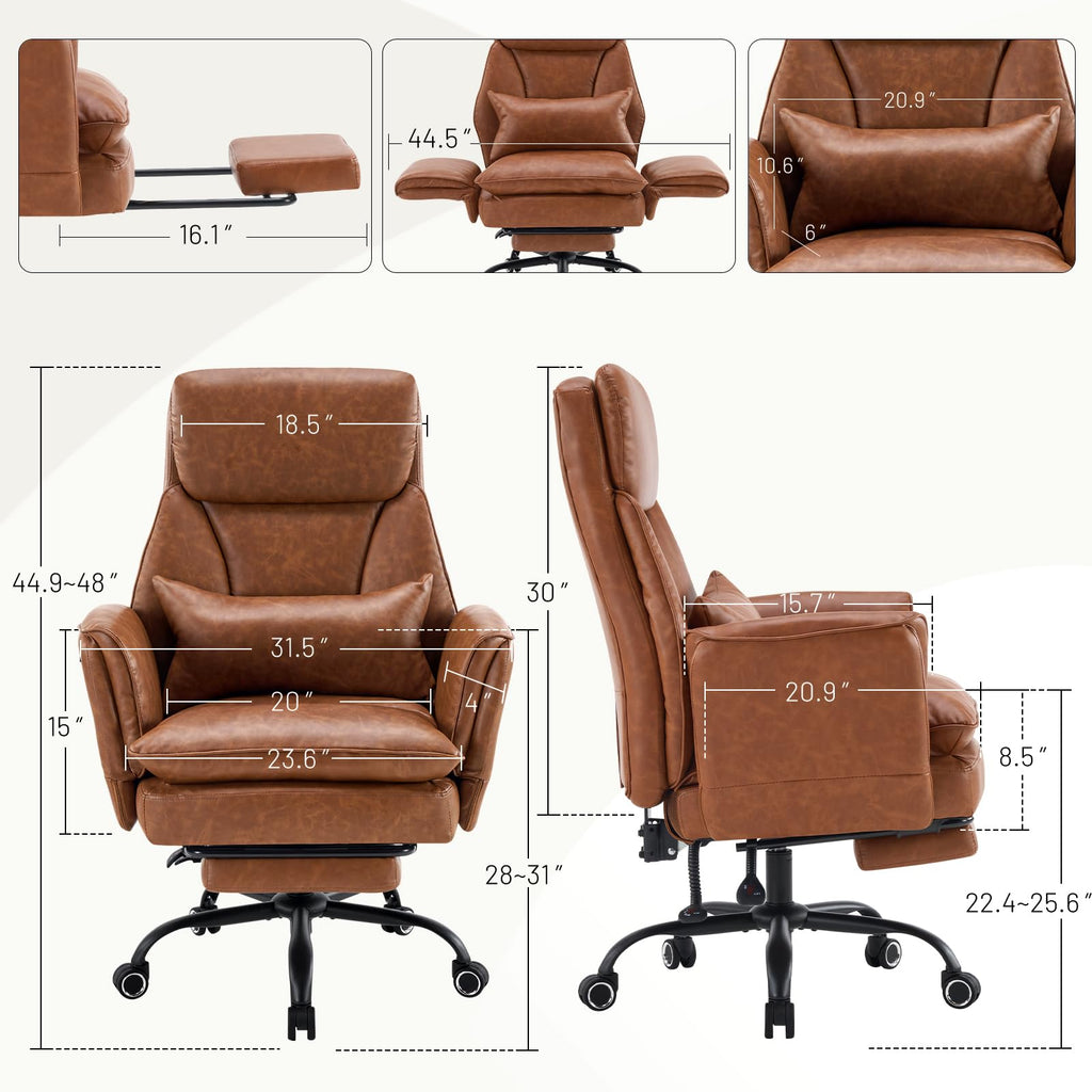 Big and Tall Ergonomic Office Chair with Footrest X40483