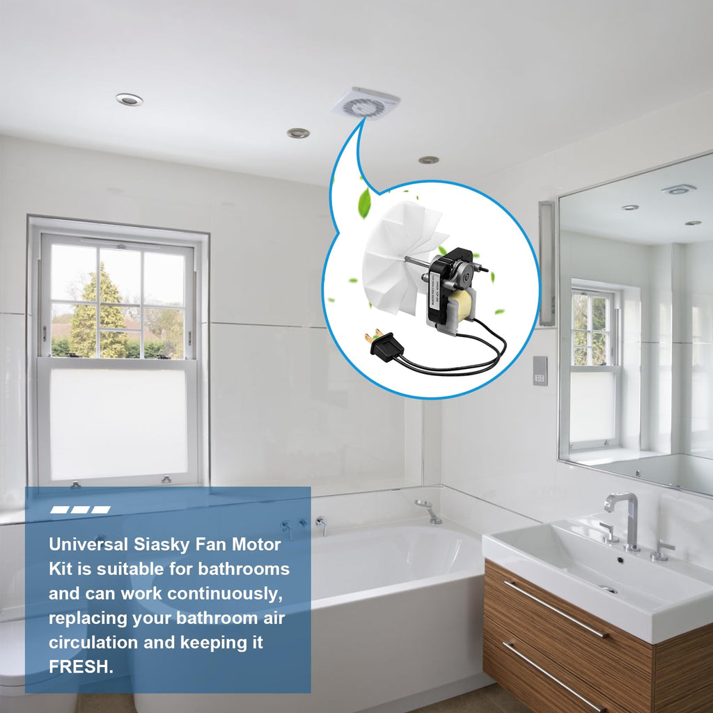120V 50CFM Bathroom Exhaust Fan Motor with Blower Wheel X545
