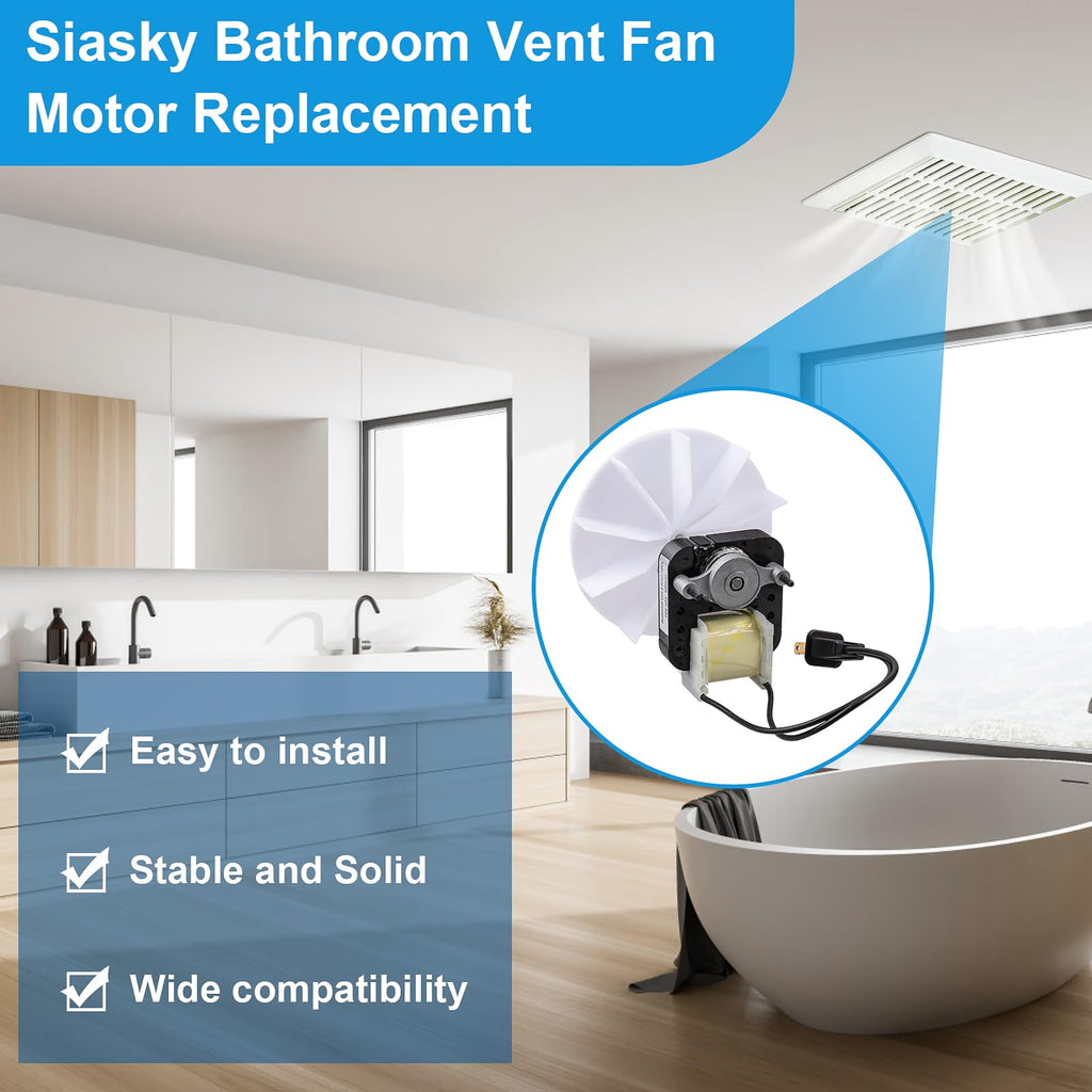 120V 50CFM Bathroom Exhaust Fan Motor with Blower Wheel X545