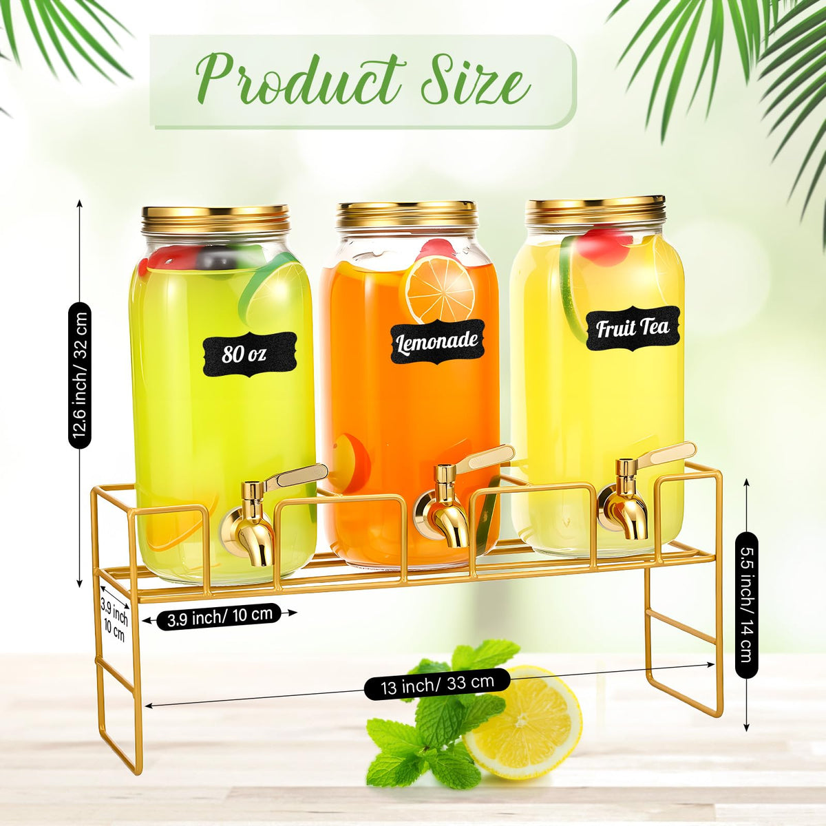 80 oz Glass Beverage Dispenser with Stand N850727