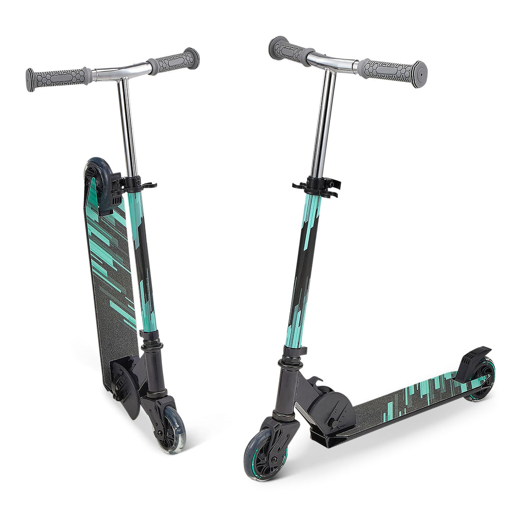 Foldable Light Up Wheels Adjustable Handlebar Aluminum Kids Kick Scooter S4562