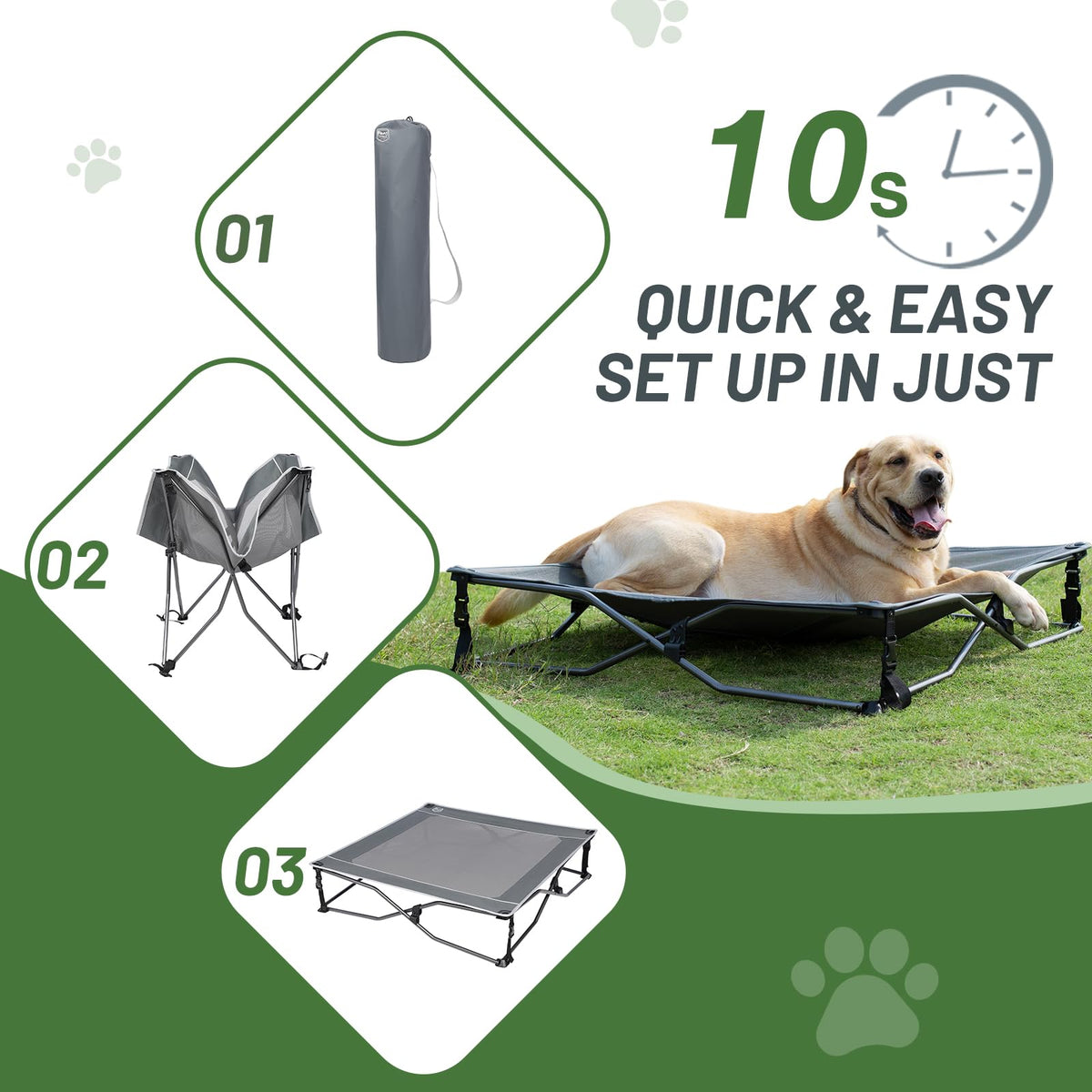 Elevated Cooling Dog Bed with Breathable Mesh N748161