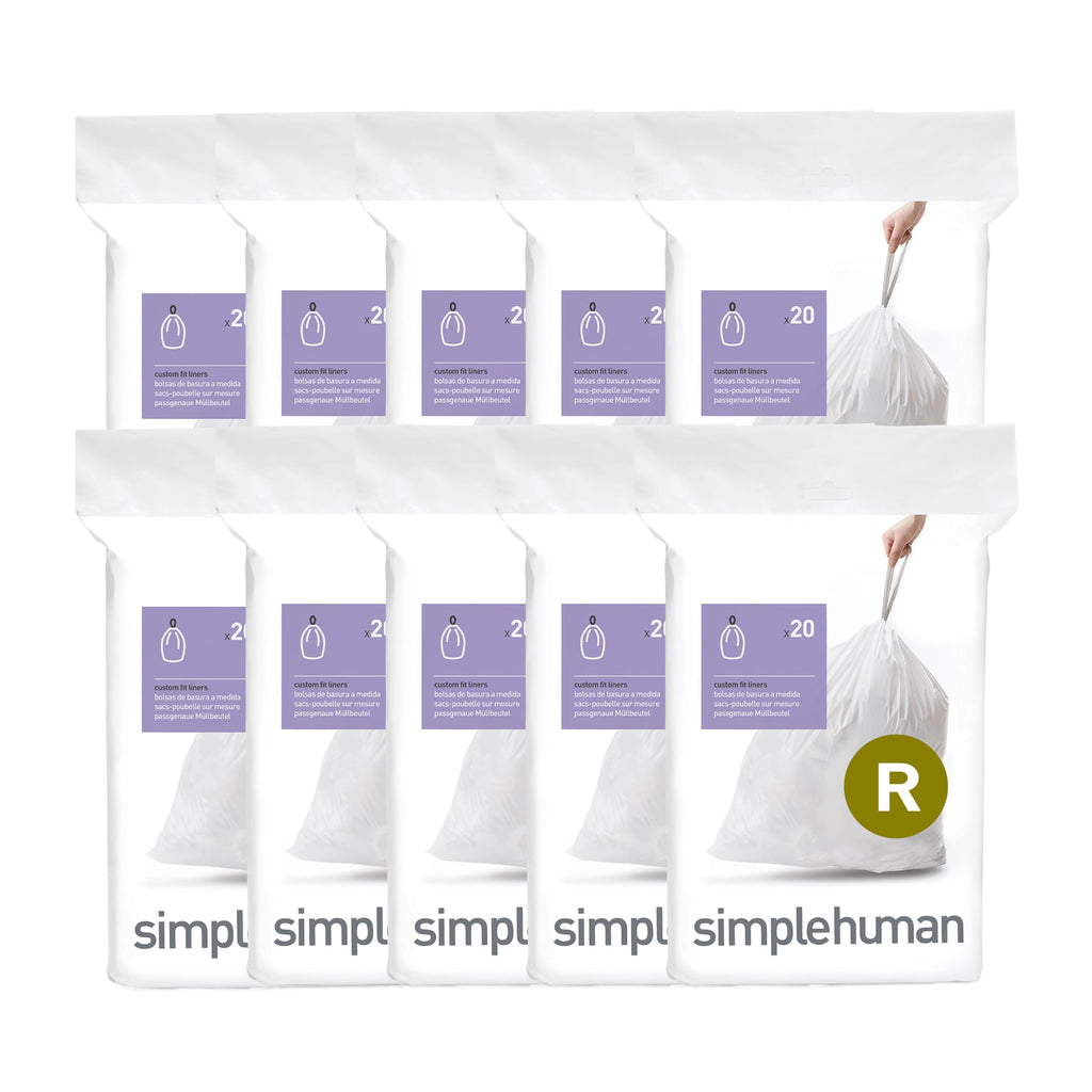 200 Count White Drawstring Kitchen Trash Bags B247549