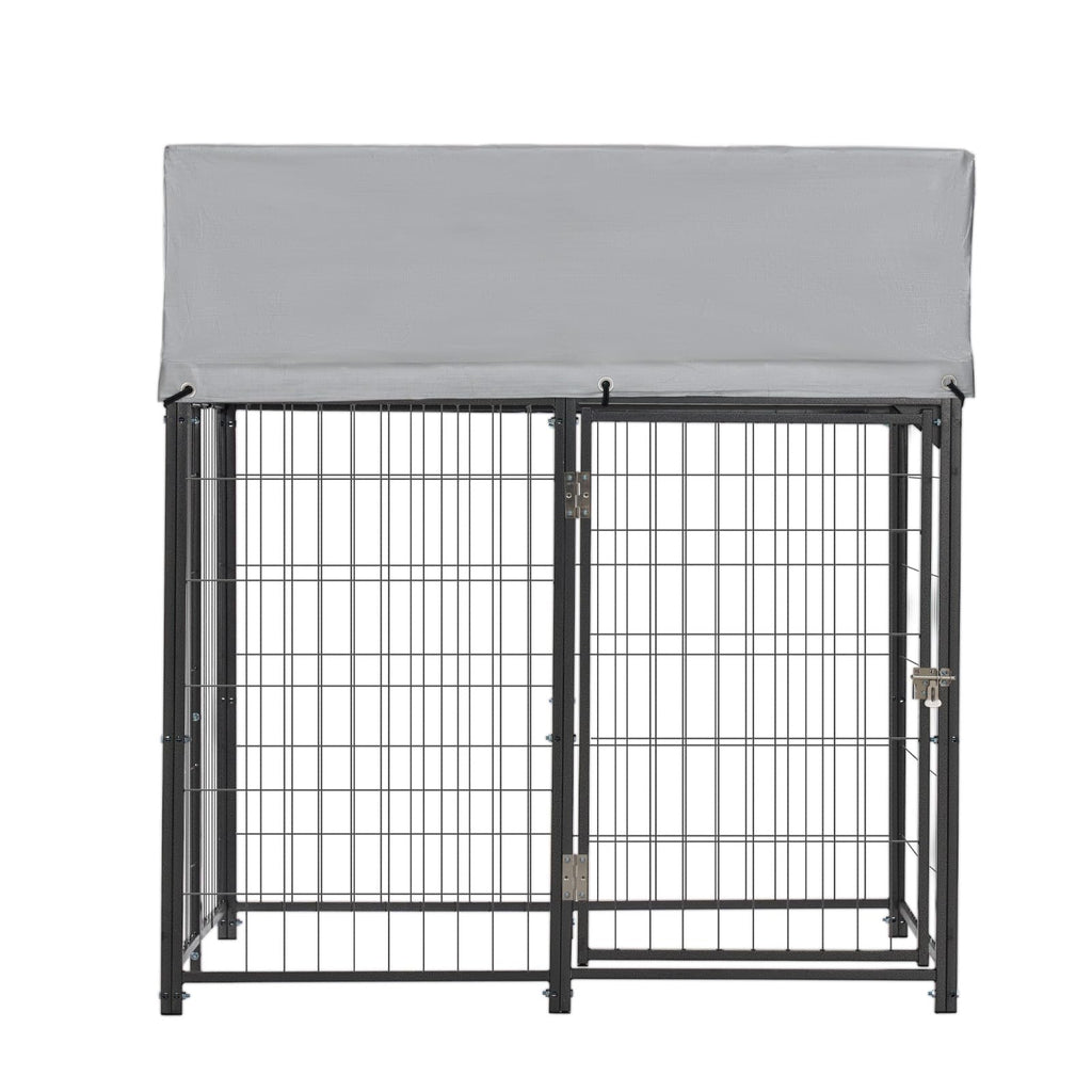 Outdoor Dog Kennel with UV-Resistant & Waterproof Roof Cover S735296