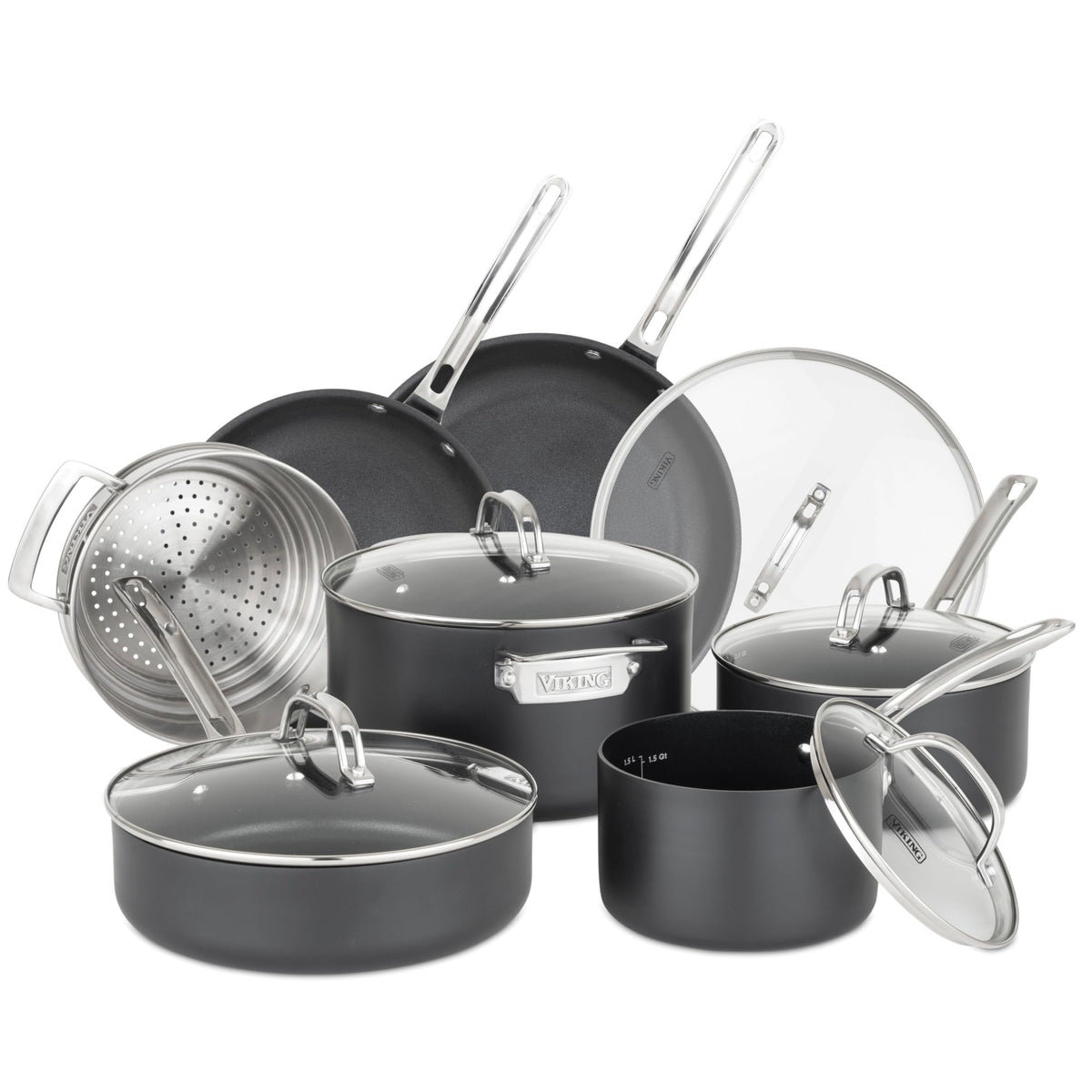 12 Piece Hard Anodized Ceramic Nonstick Cookware Set S2431