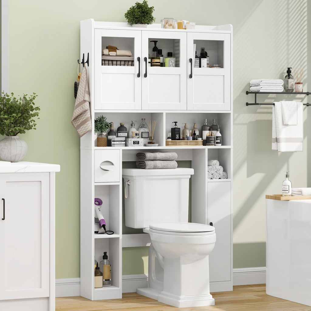 Over The Toilet Cabinet with 3 Acrylic Doors R927617
