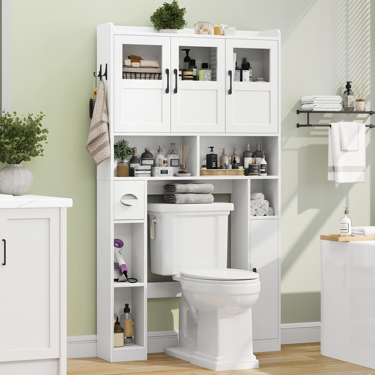 Over The Toilet Cabinet with 3 Acrylic Doors R927617