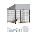 Outdoor Dog Kennel with UV-Resistant & Waterproof Roof Cover S735296
