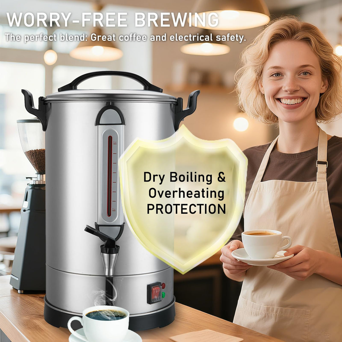 100 Cup Stainless Steel Commercial Coffee Urn Q76864