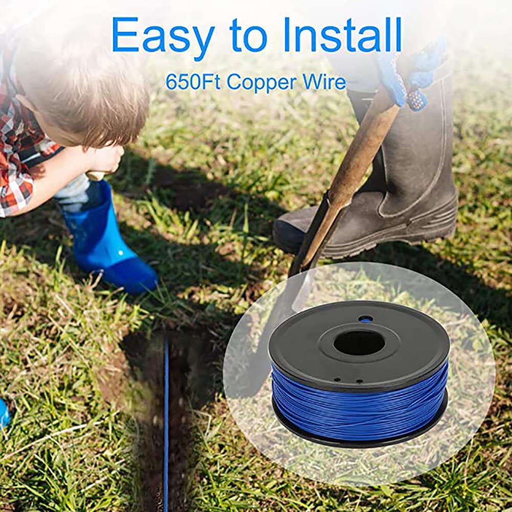 Electric Dog Fence, Aboveground Underground Pet Containment System, Covers up to 3/4 Acre, Waterproof Rechargeable Training Collar, Shock Tone Correction W845867