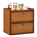 Rustic Bamboo Bread Box Double Layer Large Capacity R942431
