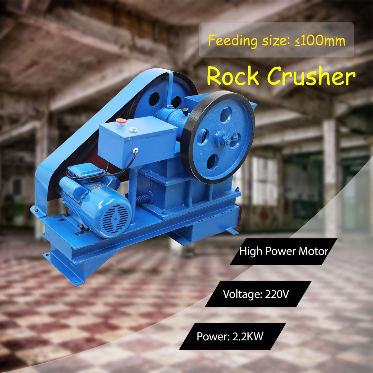 220V 2.2KW Stone Crusher Machine B9942