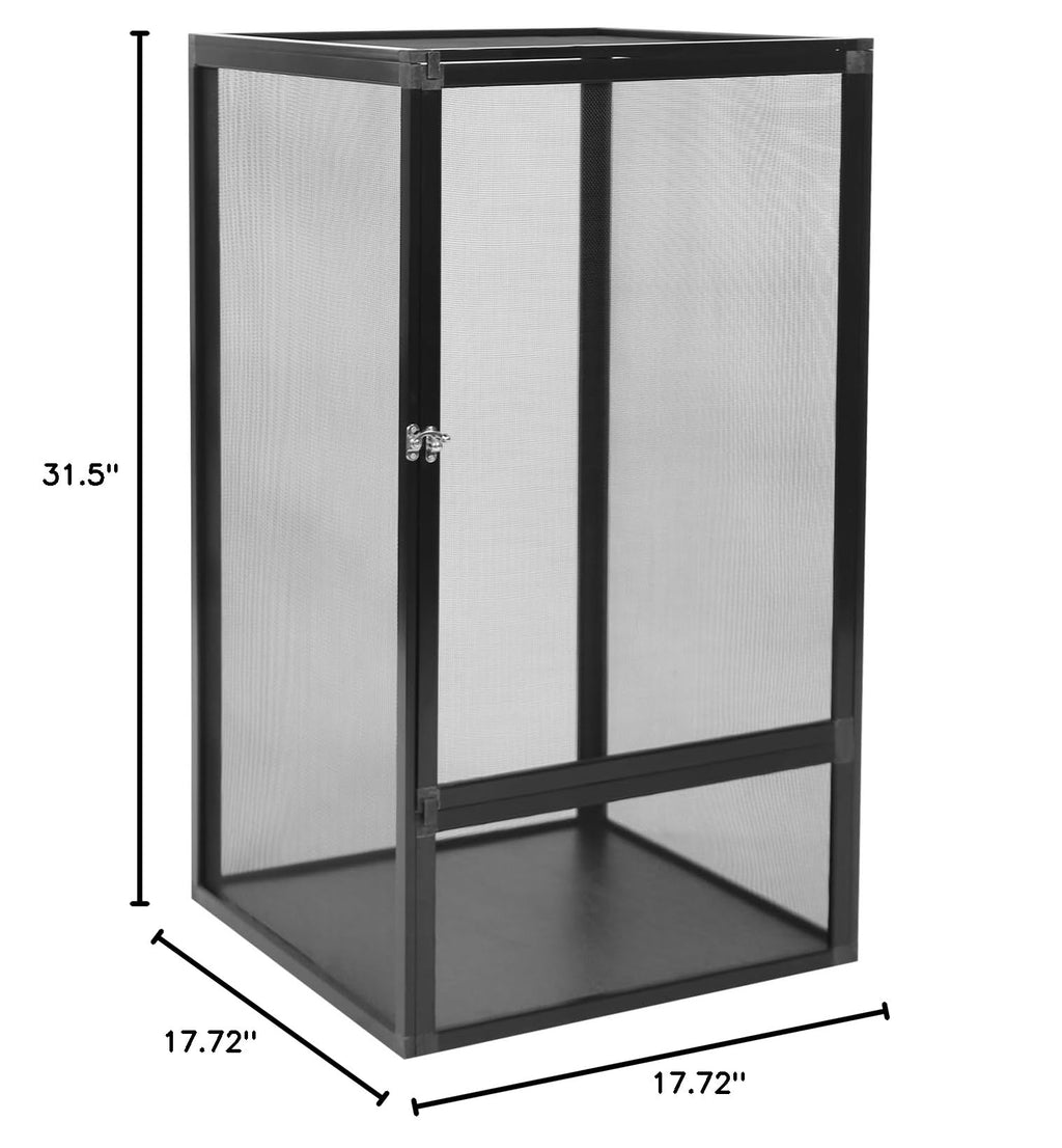 17.7x17.7x31.5 inch Aluminum Alloy Mesh Reptile Terrarium I520105