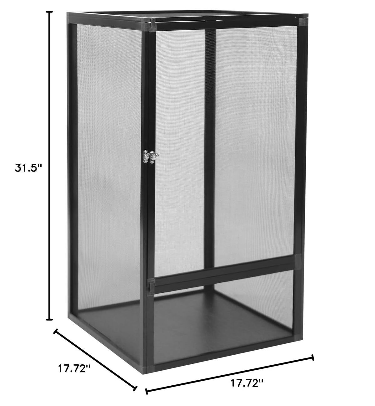 17.7x17.7x31.5 inch Aluminum Alloy Mesh Reptile Terrarium I520105