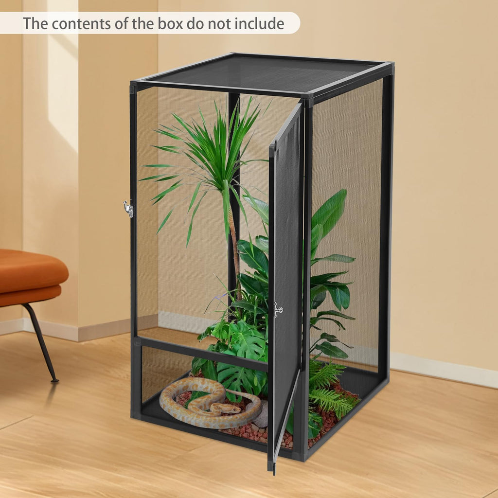 17.7x17.7x31.5 inch Aluminum Alloy Mesh Reptile Terrarium I520105