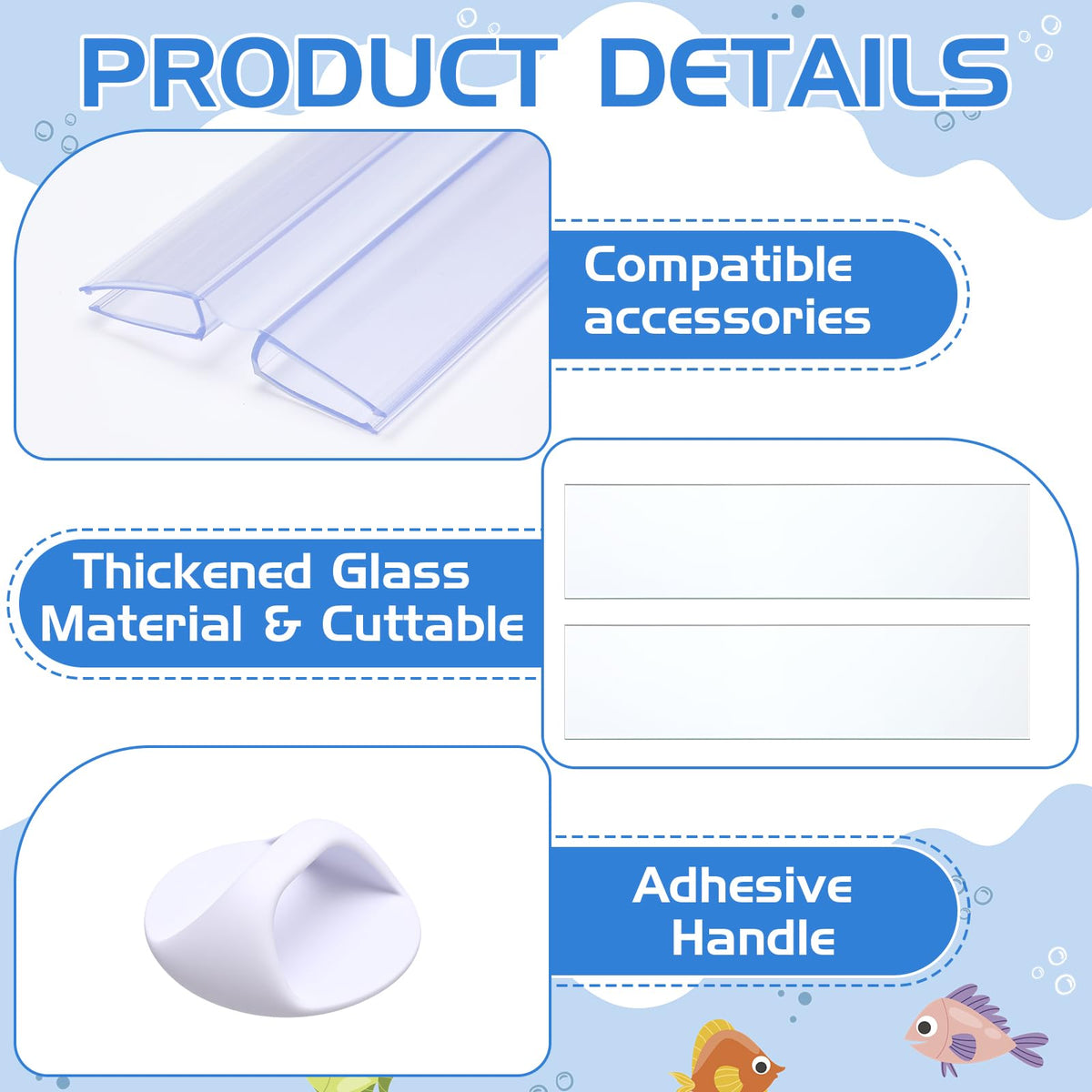 Aquarium Glass Canopy 19.33" x 9.65" x 0.12" A84839