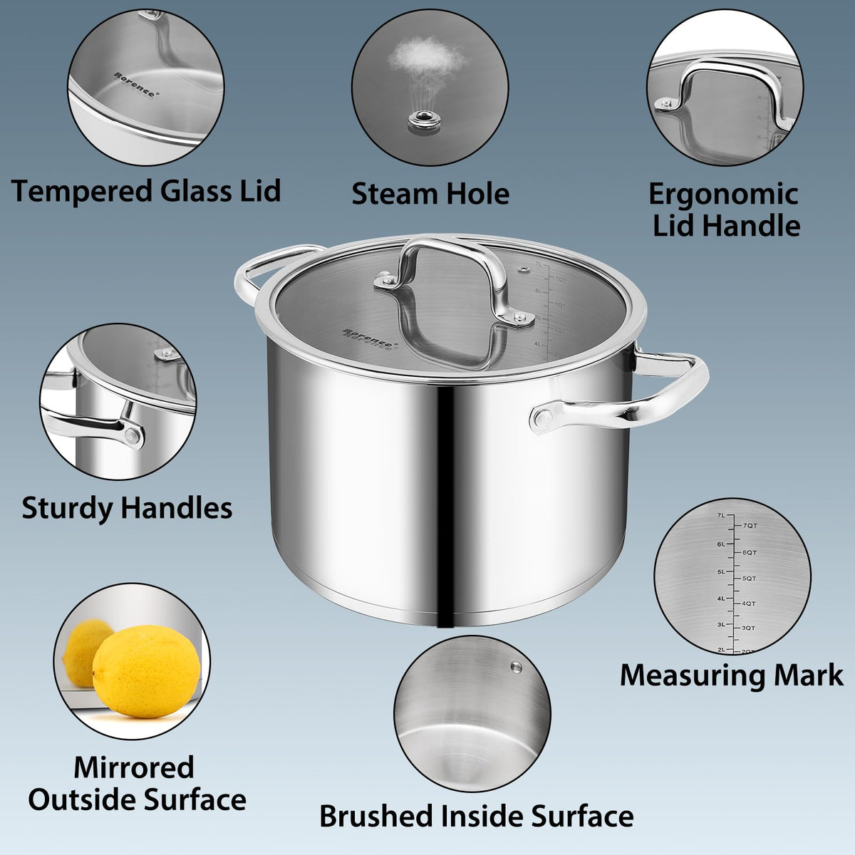 Stainless Steel 8-Quart Stock Pot Z457909