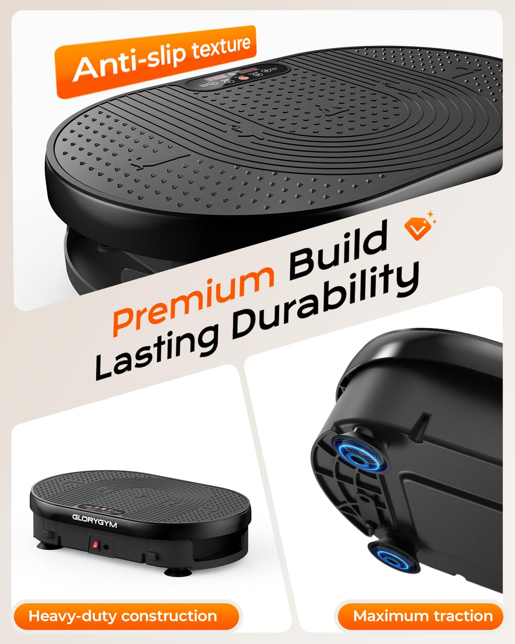Vibration Plate Exercise Machine with Resistance Bands O534