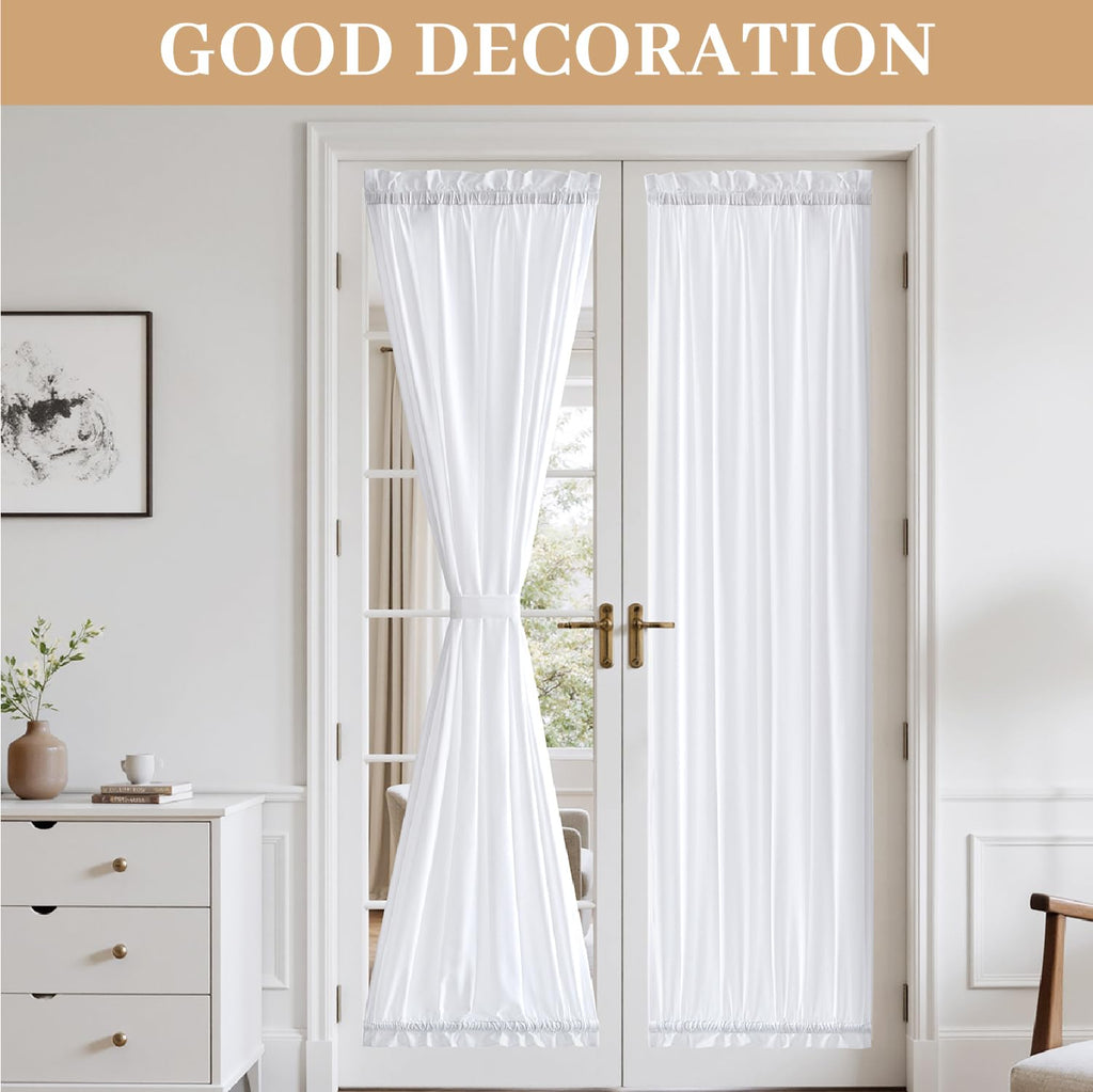 White Sidelight Curtains 2 Panels 26 x 72 inches F616