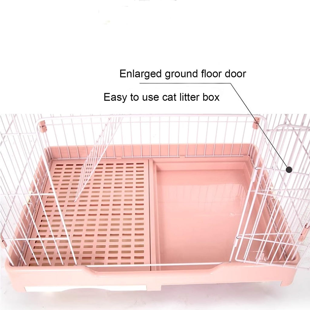 Foldable 4 Tier Detachable Cat Cage with Hammock T321