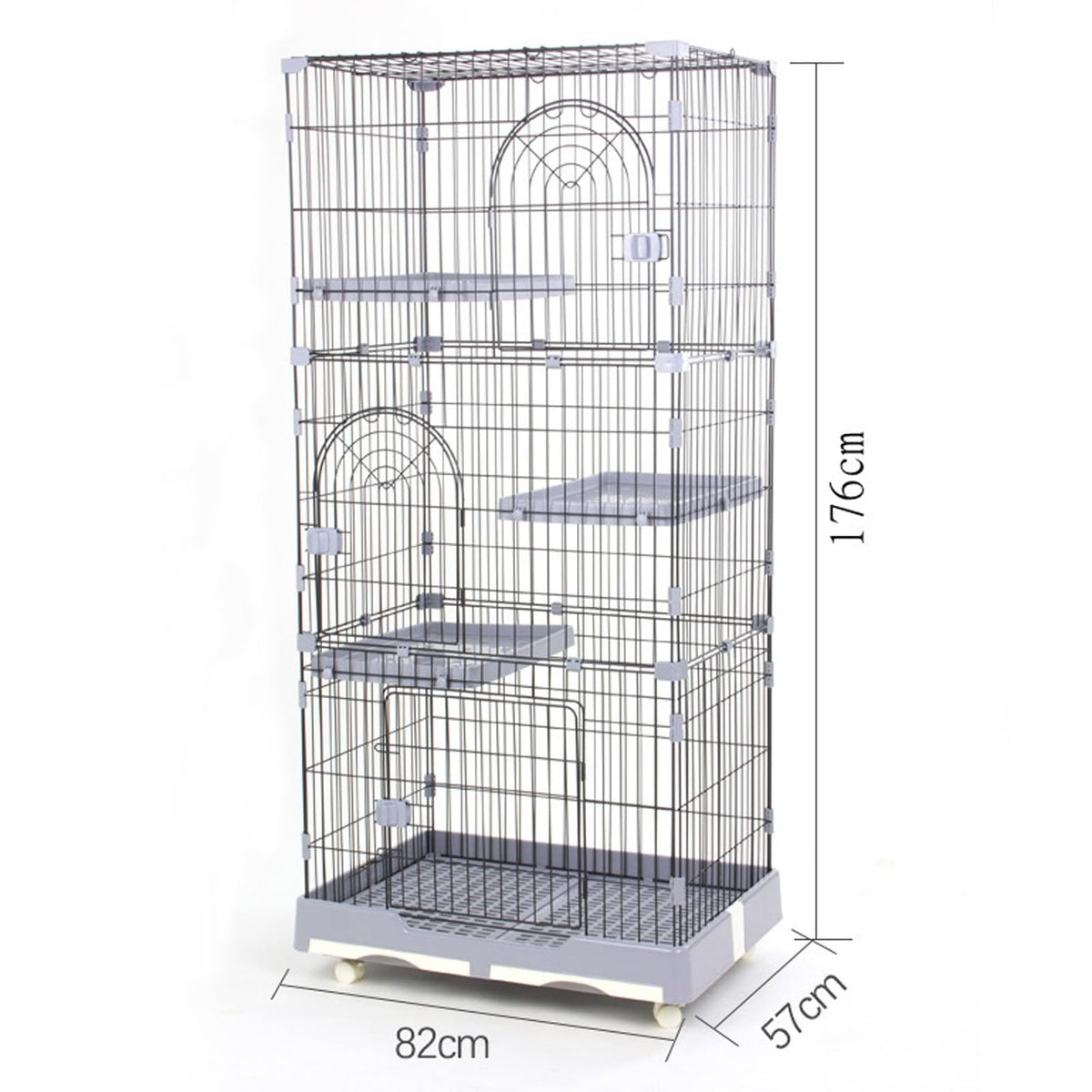 Foldable 4 Tier Detachable Cat Cage with Hammock T321