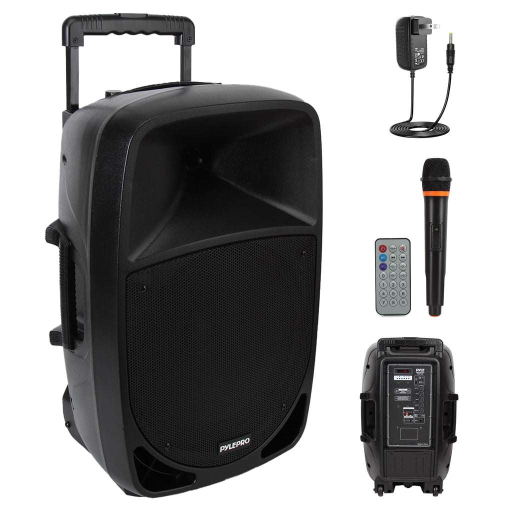 1200W Portable Bluetooth PA Speaker with Subwoofer and Wireless Microphone T41847