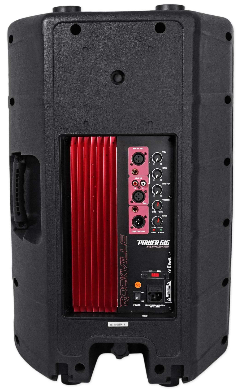15" Powered PA Speakers 2-Pack with Mixer V16780