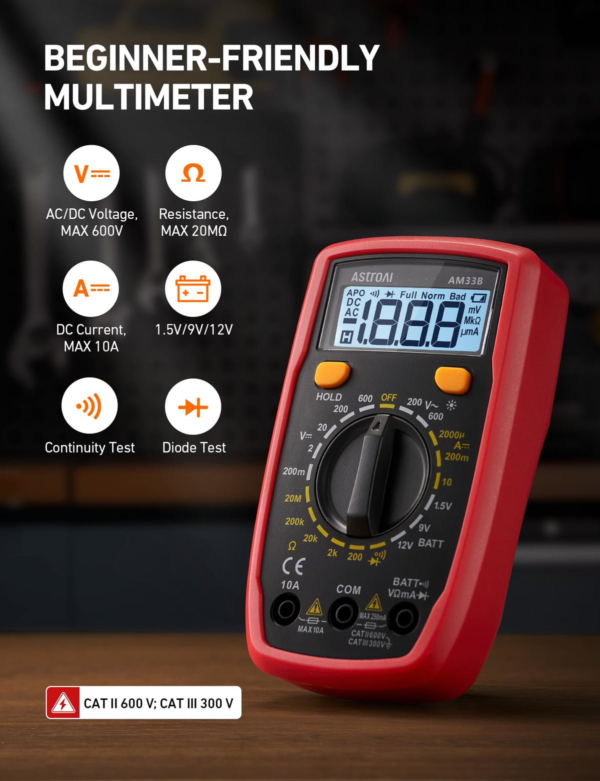 Electrical Test Kit with Digital Multimeter and Voltage Tester U629