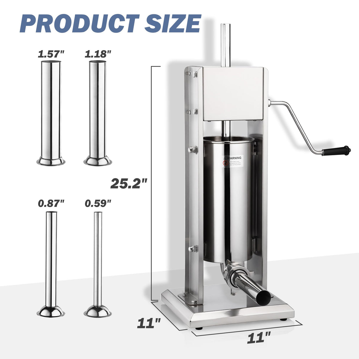 7L Stainless Steel Manual Sausage Stuffer W653861