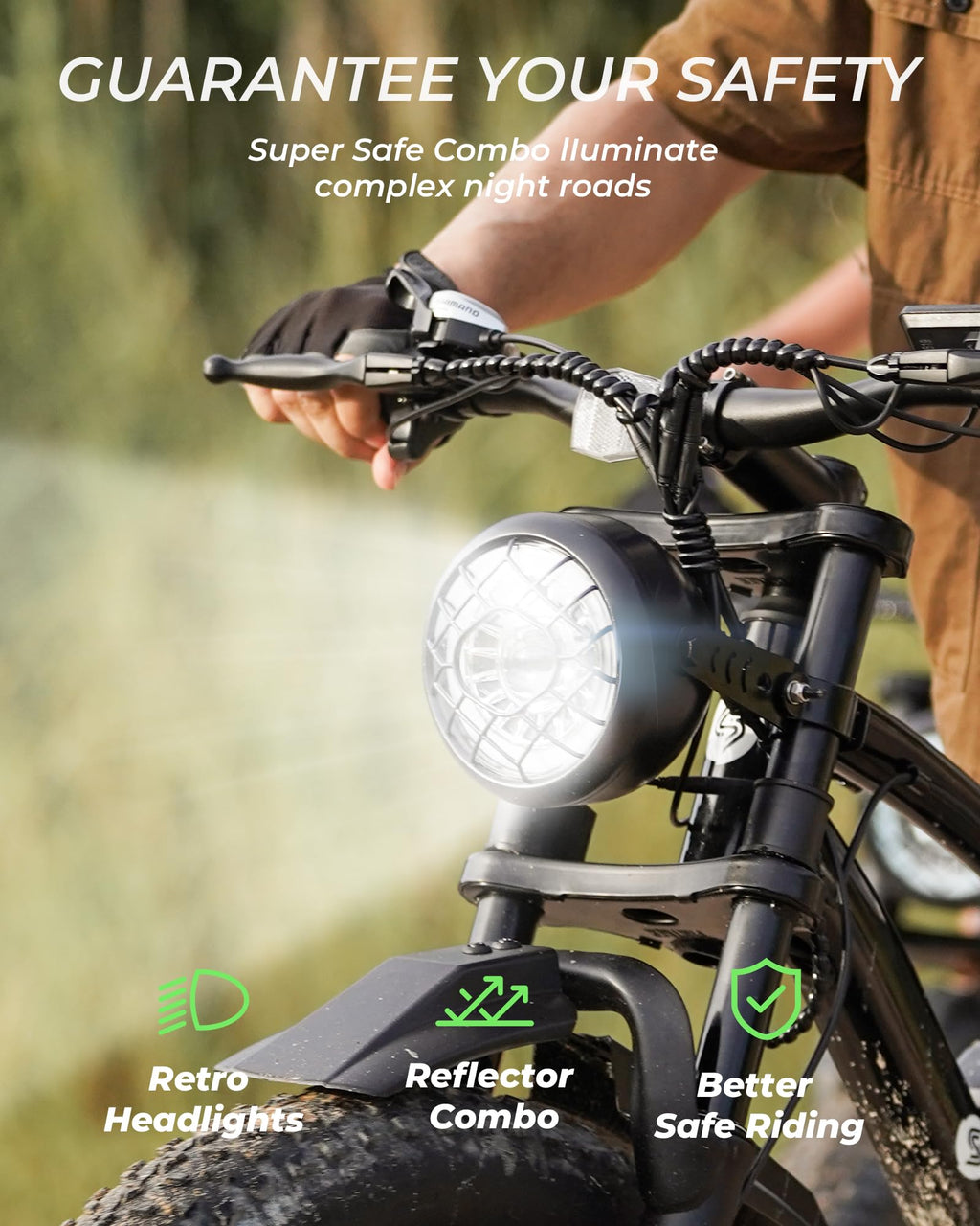 1000W Peak Motor 70 Miles Fat Tire Electric Bike A850