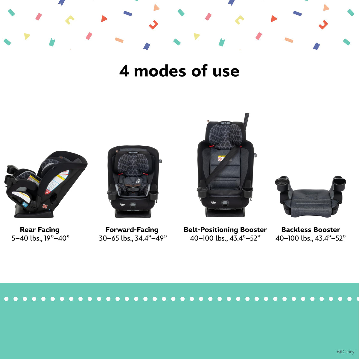 4-in-1 Convertible Car Seat F34316