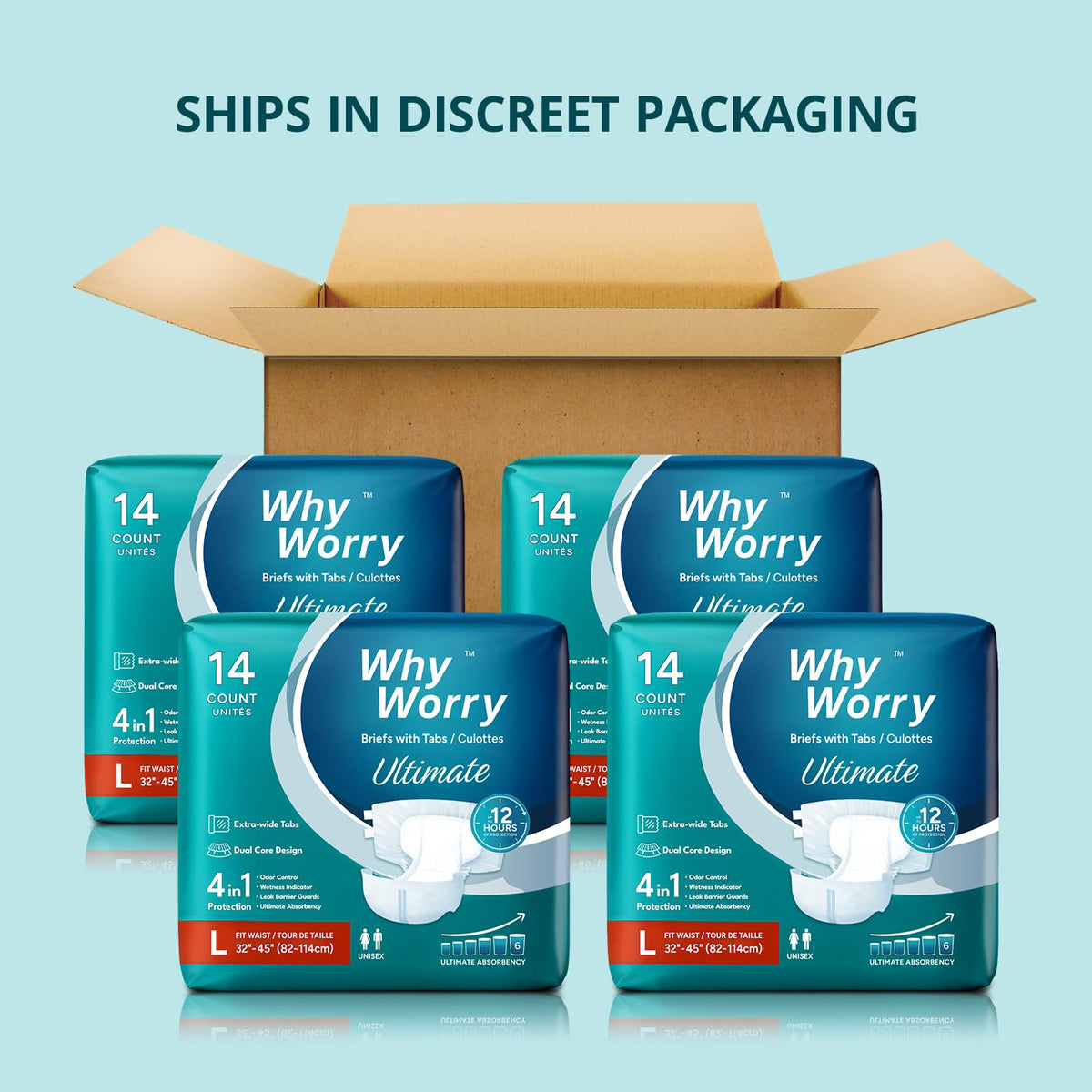 Adult Diapers Large 56 Count M13535