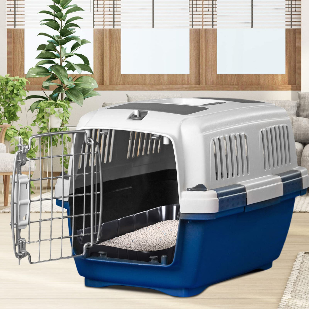 50 Pieces Disposable Litter Box for Cats Large Black D5305