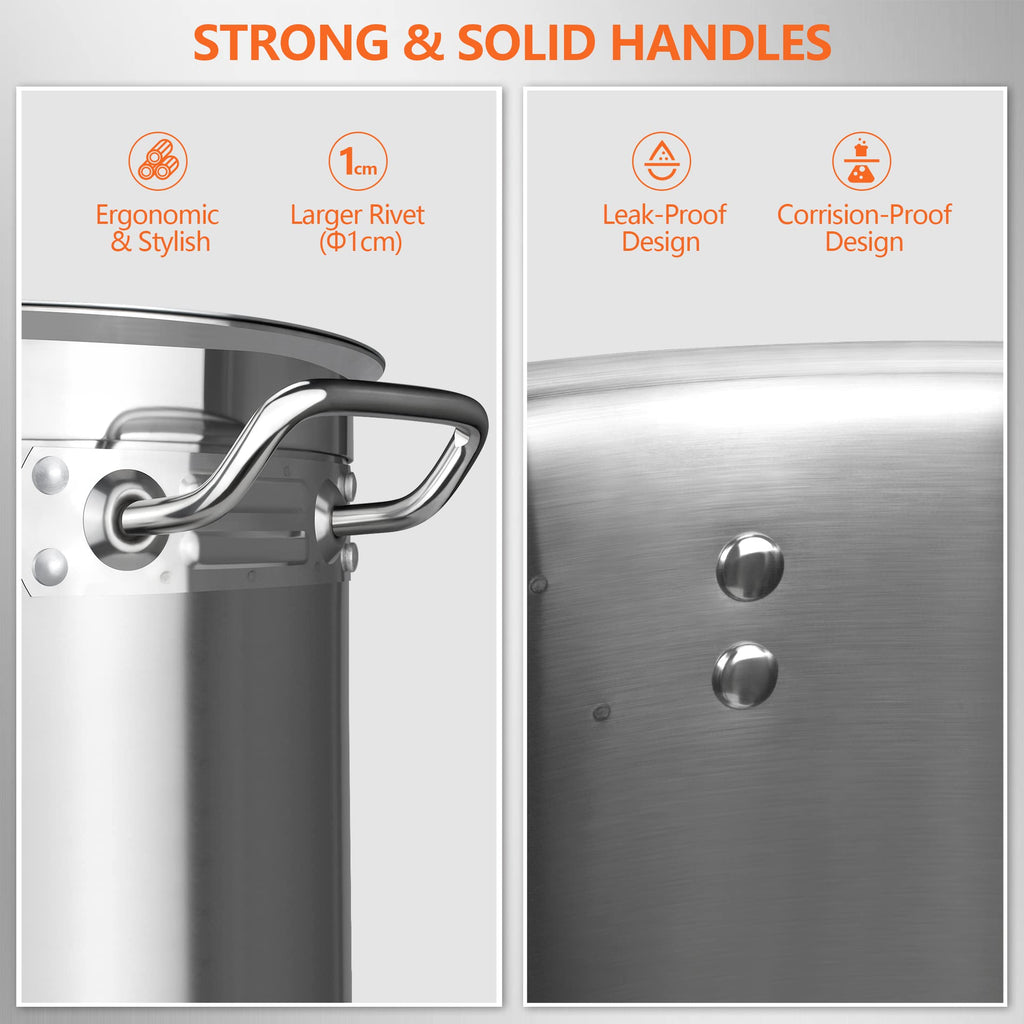 40 Quart Stainless Steel Stock Pot with Lid Z805