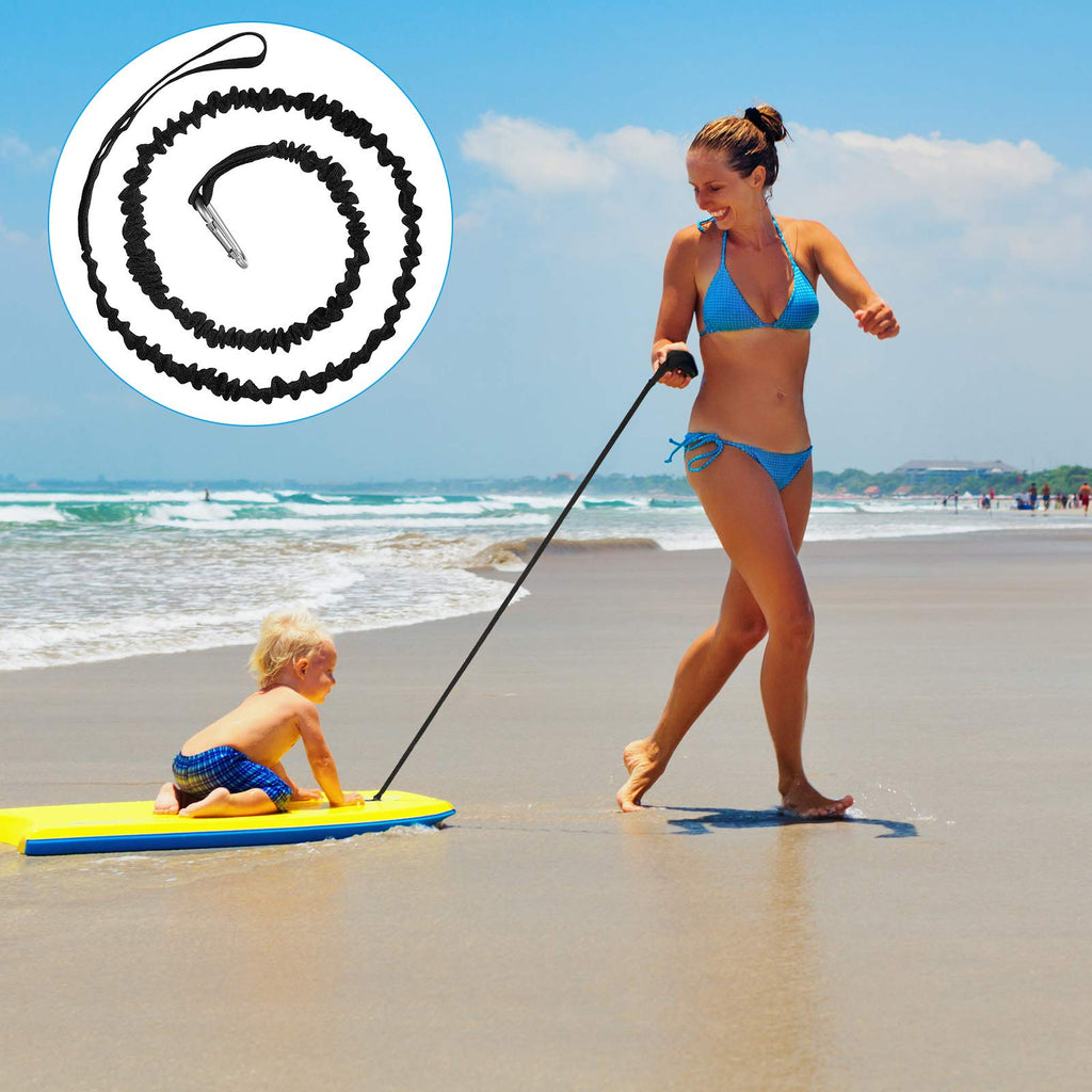 4 Pcs Stretchable Coiled Kayak Paddle Leash X383761