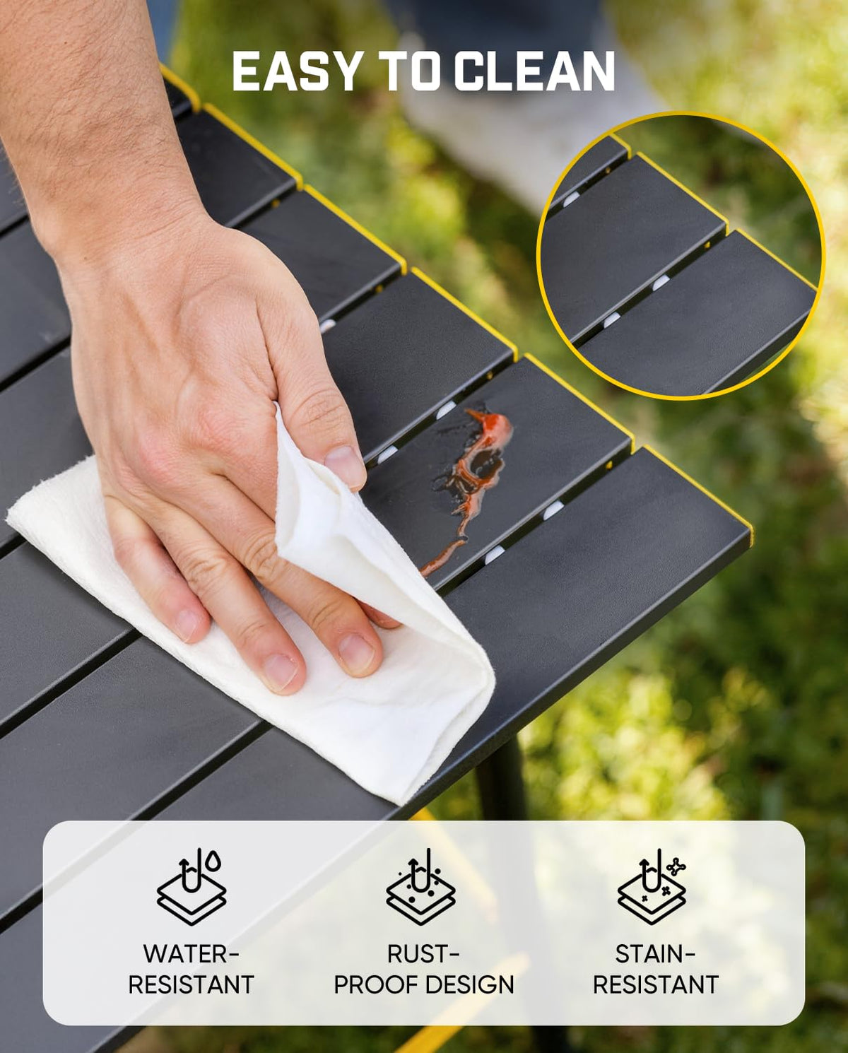 Portable Folding Aluminum Camping Table with Carry Bag K235