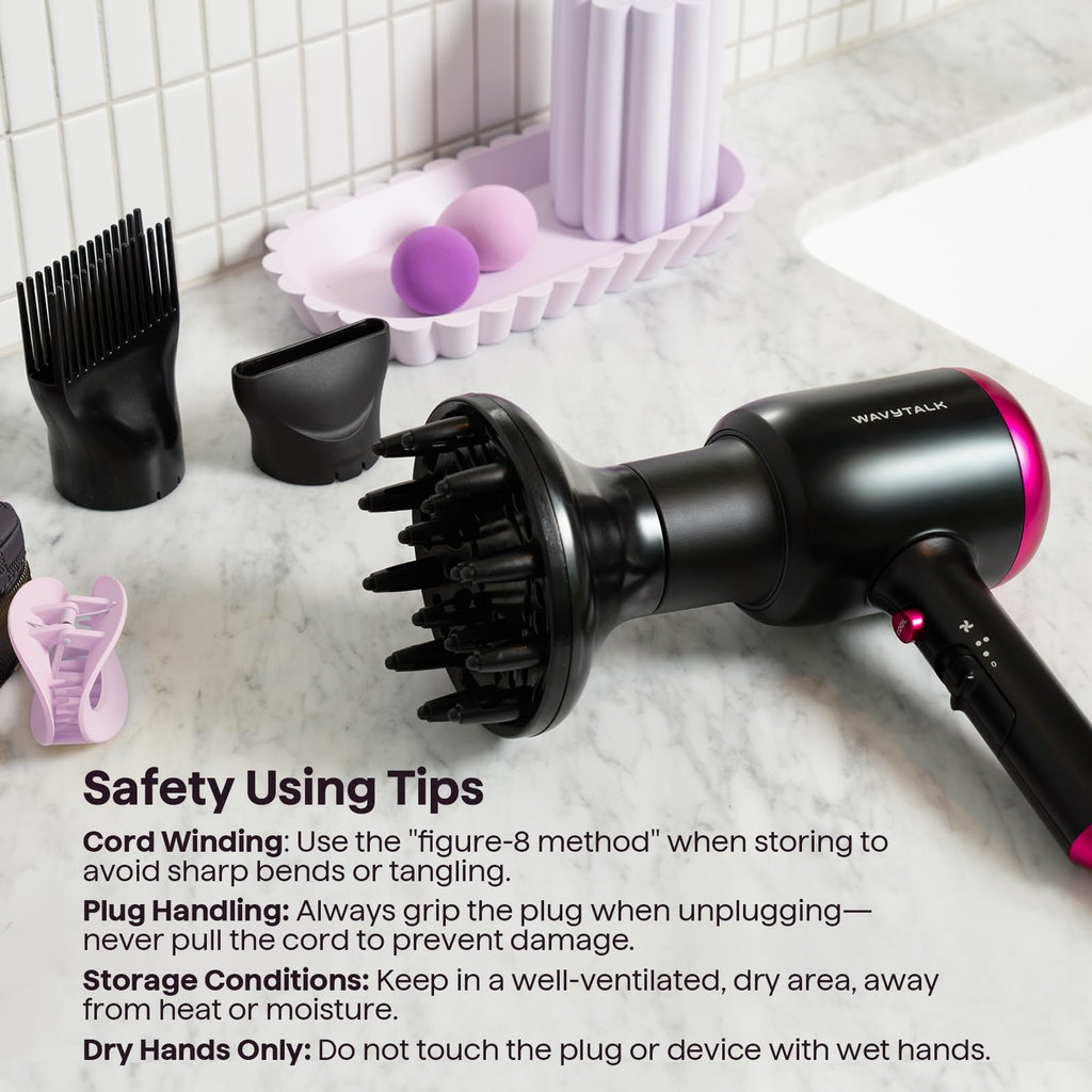 Ionic Hair Dryer with Diffuser J1996