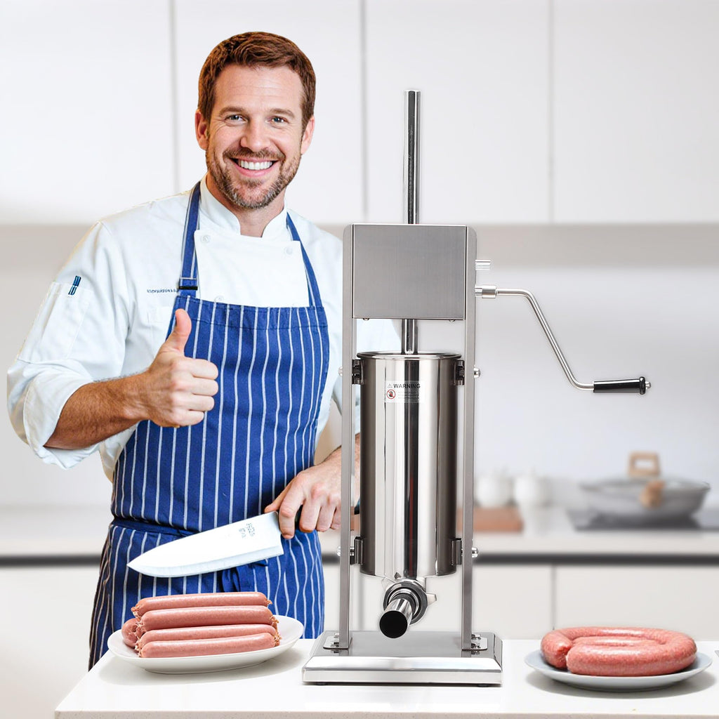 7L Stainless Steel Manual Sausage Stuffer W653861