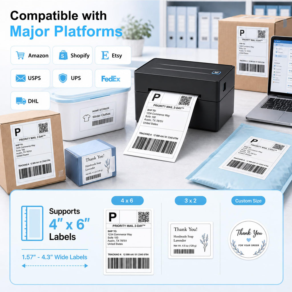 Thermal Shipping Label Printer 4x6 Bluetooth G600275