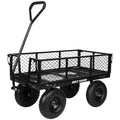 400 Lbs Capacity Mesh Steel Garden Cart with 10" All Terrain Wheels J822302