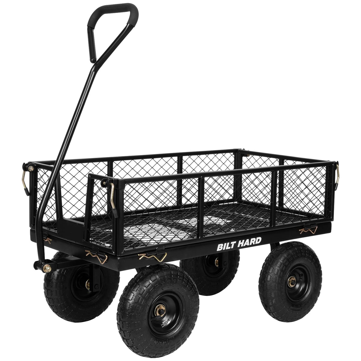 400 Lbs Capacity Mesh Steel Garden Cart with 10" All Terrain Wheels J822302