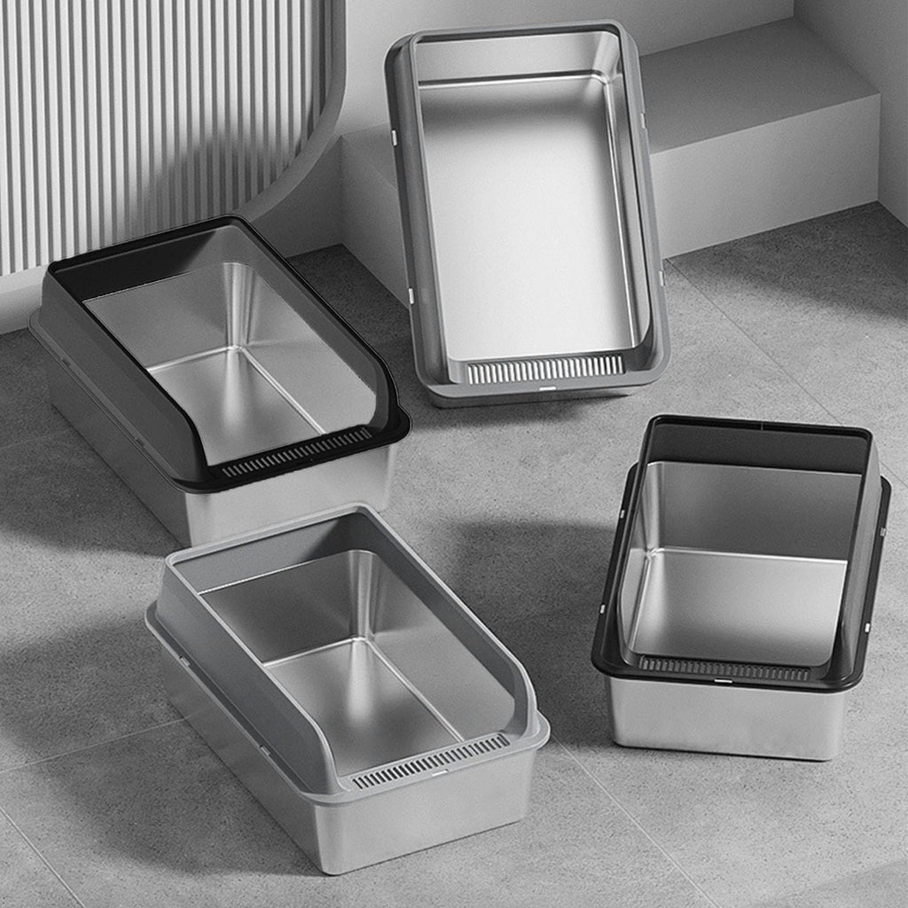 Stainless Steel Enclosed Cat Litter Box with Lid N5981