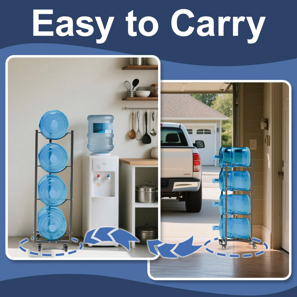 5 Gallon Water Jug Holder with 4 Wheels W225