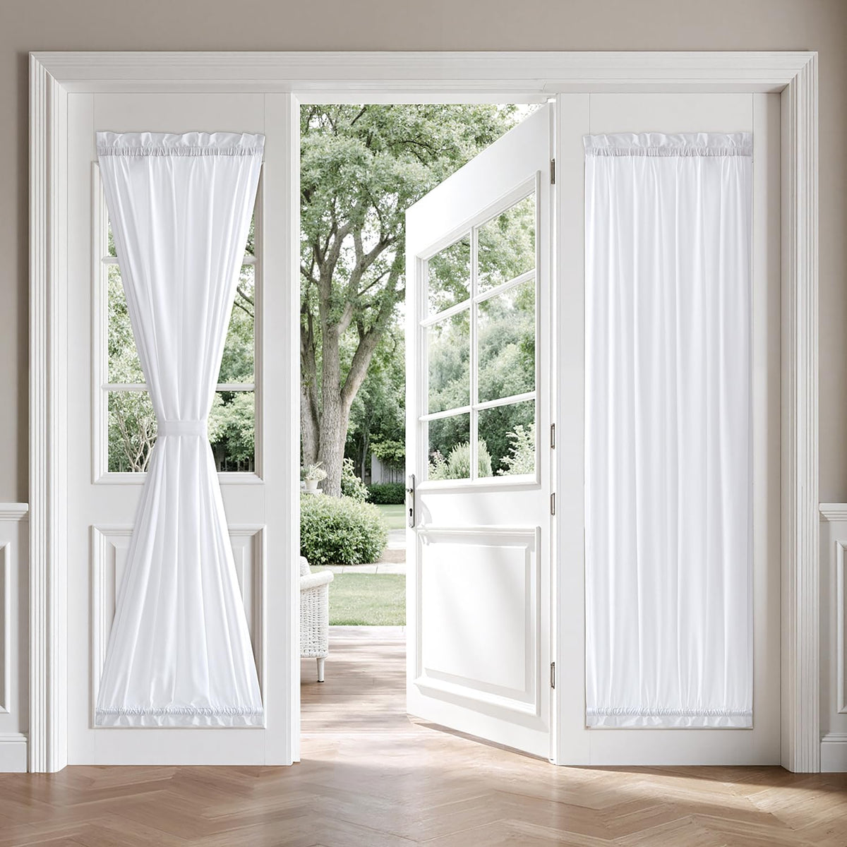 White Sidelight Curtains 2 Panels 26 x 72 inches F616