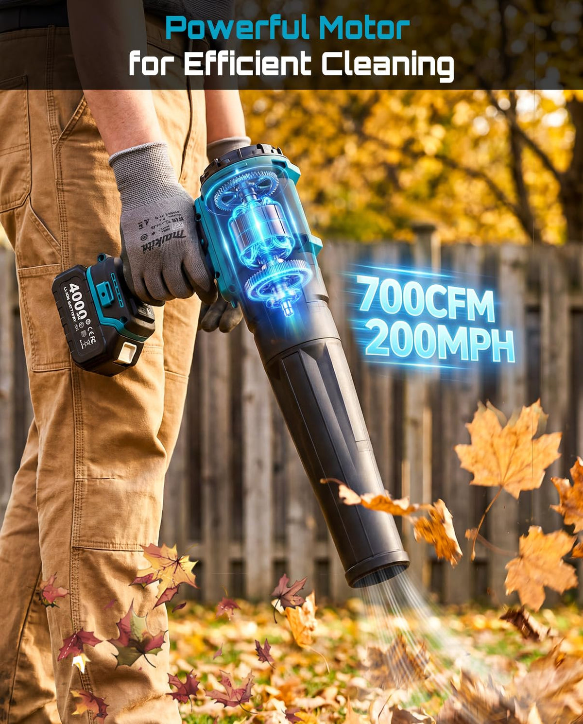 Cordless Leaf Blower 700CFM/200MPH R8051