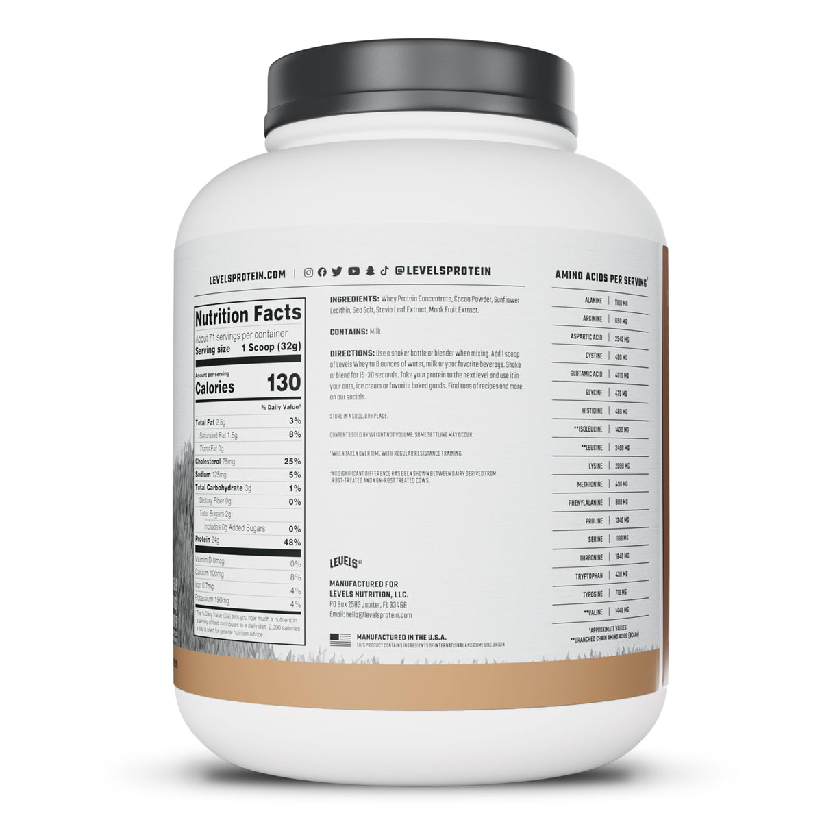 Whey Protein Powder Pure Chocolate 5LB Z4311