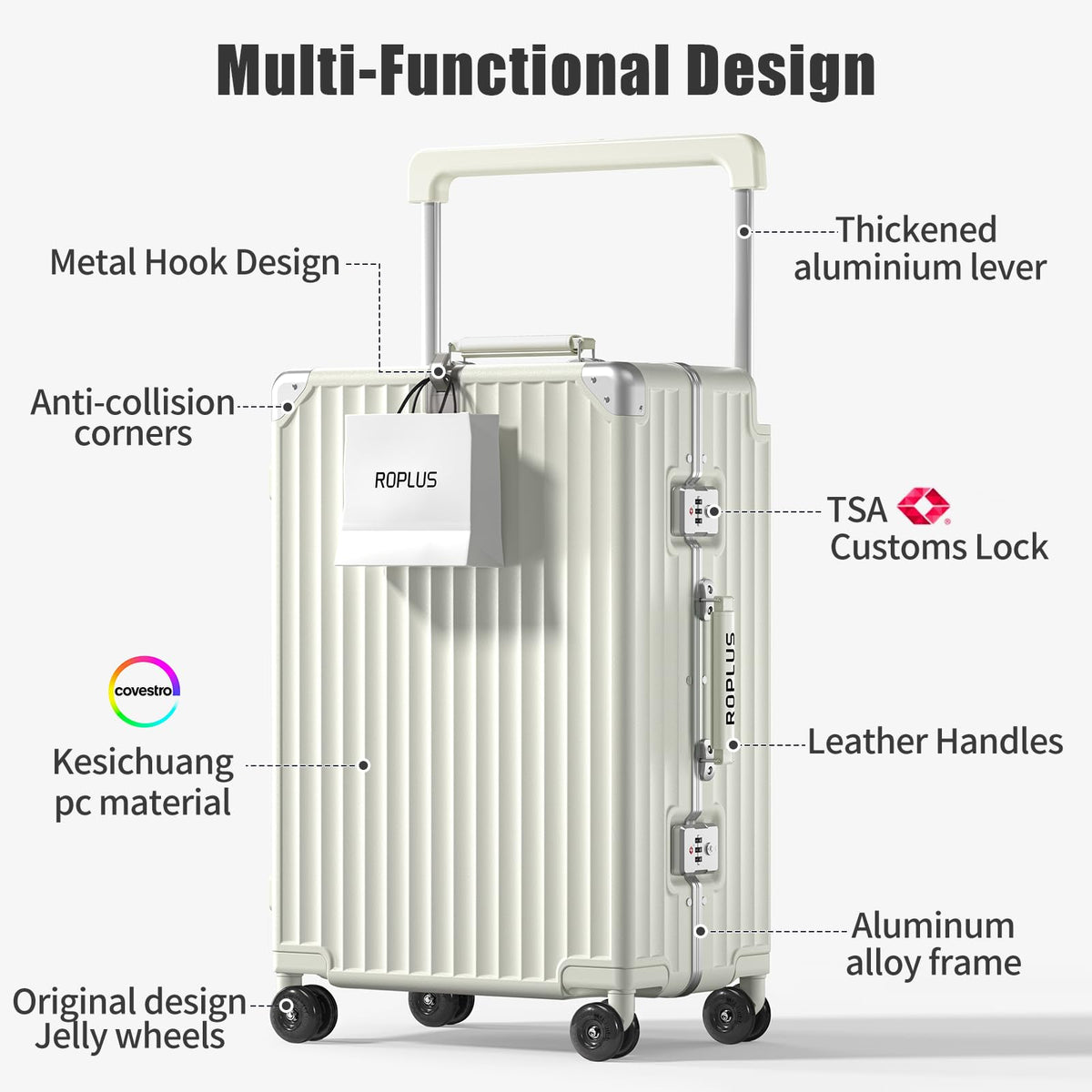 Aluminium Frame Carry on Luggage with TSA Lock B60071